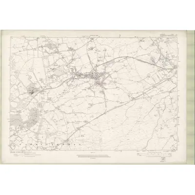 1910 Map of Lanarkshire Sheet XIII, 1921 Print