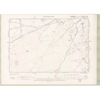 1897 Map of Lanarkshire Sheet XIII.SE, 1899 Print