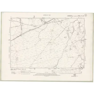 1910 Map of Lanarkshire Sheet XIII.SE, 1921 Print