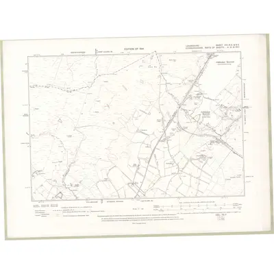 1910 Map of Lanarkshire Sheet XIV.NE & SE, 1914 Print