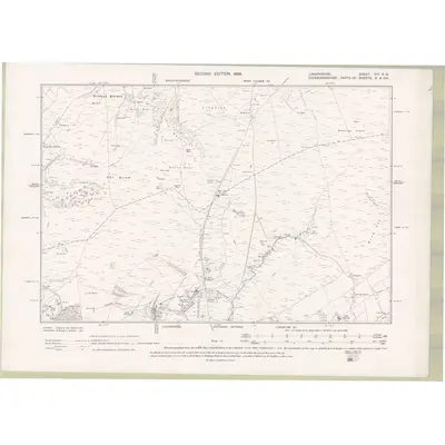 1897 Map of Lanarkshire Sheet XIV.SW, 1899 Print