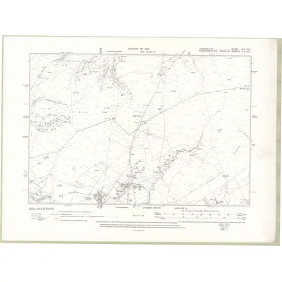 1910 Map of Lanarkshire Sheet XIV.SW, 1914 Print