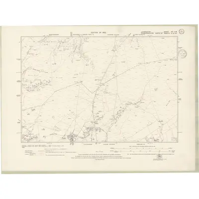 1922 Map of Lanarkshire Sheet XIV.SW, 1939 Print