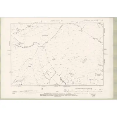 1896 Map of Lanarkshire Sheet XIX.NE, 1898 Print