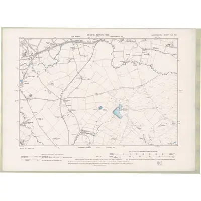 1896 Map of Lanarkshire Sheet XIX.NW, 1898 Print