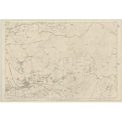 1859 Map of Lanarkshire, Sheet XIX, 1864 Print