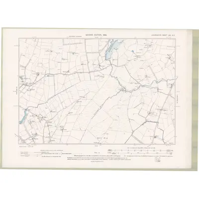 1896 Map of Lanarkshire Sheet XIX.SE, 1898 Print