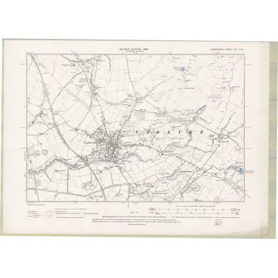 1896 Map of Lanarkshire Sheet XIX.SW, 1899 Print