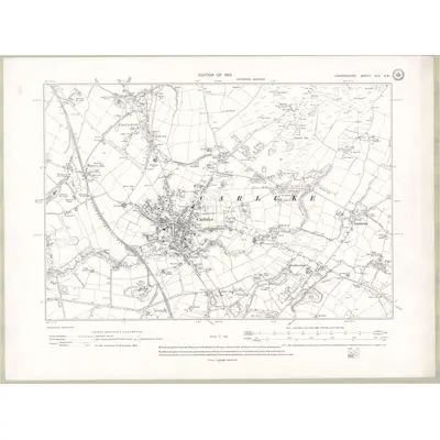 1910 Map of Lanarkshire Sheet XIX.SW, 1913 Print