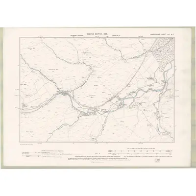 1896 Map of Lanarkshire Sheet XLI.NE, 1898 Print