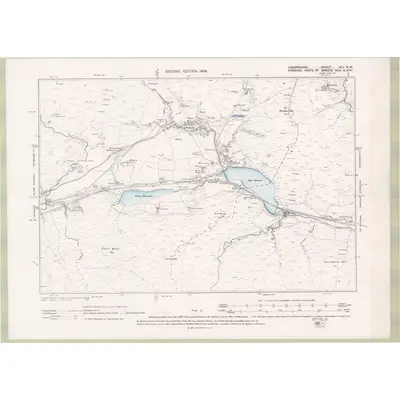 1896 Map of Lanarkshire Sheet XLI.NW, 1899 Print