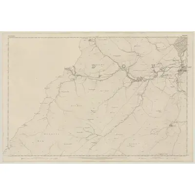 1858 Map of Lanarkshire, Sheet XLI, 1863 Print