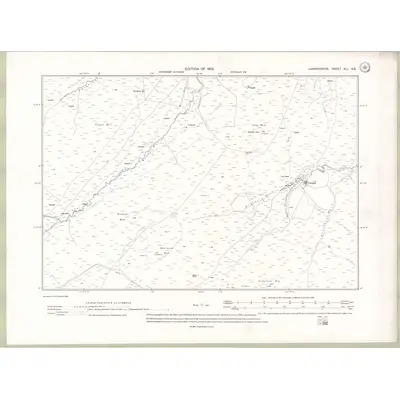 1909 Map of Lanarkshire Sheet XLI.SE, 1912 Print