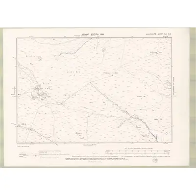 1896 Map of Lanarkshire Sheet XLII.NE, 1898 Print