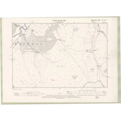 1896 Map of Lanarkshire Sheet XLII.NW, 1898 Print