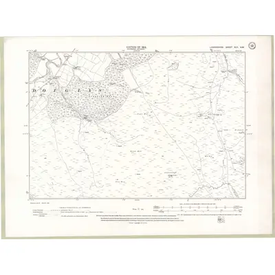 1909 Map of Lanarkshire Sheet XLII.NW, 1912 Print