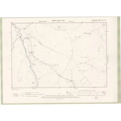 1896 Map of Lanarkshire Sheet XLII.SW, 1898 Print