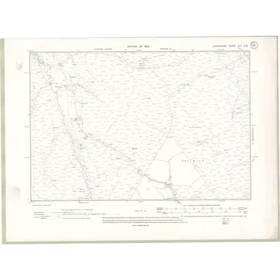 1909 Map of Lanarkshire Sheet XLII.SW, 1912 Print