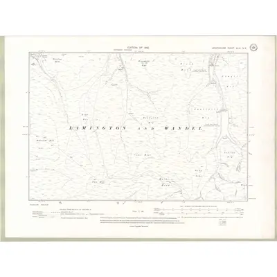 1909 Map of Lanarkshire Sheet XLIII.NE, 1912 Print