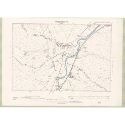 1896 Map of Lanarkshire Sheet XLIII.NW, 1898 Print