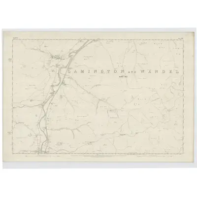 1859 Map of Lanarkshire, Sheet XLIII, 1864 Print