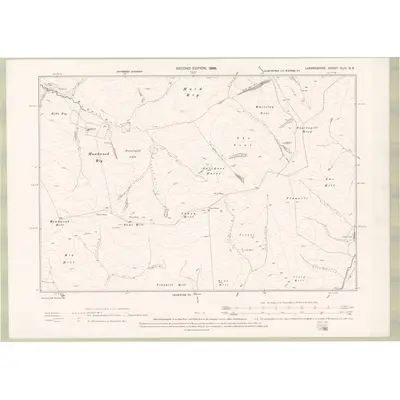 1896 Map of Lanarkshire Sheet XLIII.SE, 1898 Print