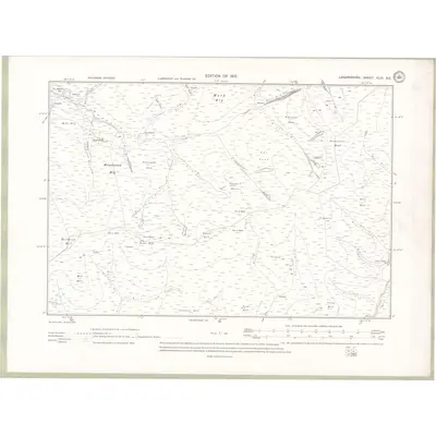 1909 Map of Lanarkshire Sheet XLIII.SE, 1912 Print