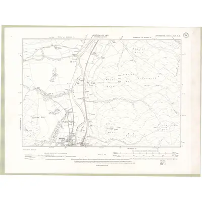 1909 Map of Lanarkshire Sheet XLIII.SW, 1912 Print