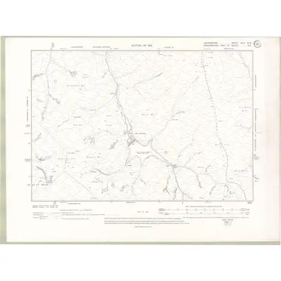 1909 Map of Lanarkshire Sheet XLIV.NW, 1912 Print