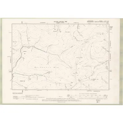 1896 Map of Lanarkshire Sheet XLIV.SW, 1899 Print