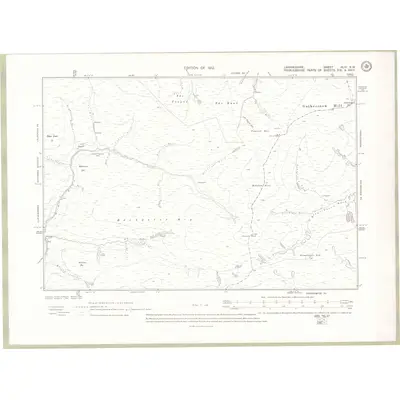 1909 Map of Lanarkshire Sheet XLIV.SW, 1912 Print