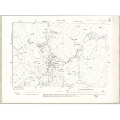 1909 Map of Lanarkshire Sheet XLIX.NE, 1912 Print