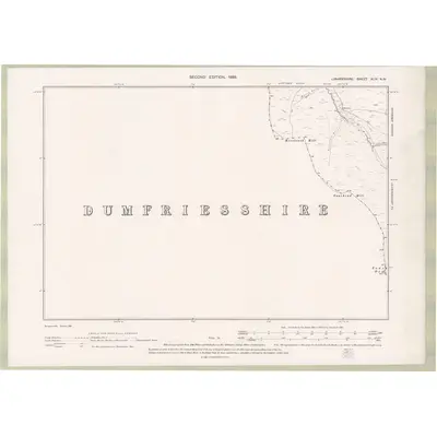 1896 Map of Lanarkshire Sheet XLIX.NW, 1899 Print