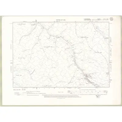 1909 Map of Lanarkshire Sheet XLIX.NW, 1912 Print