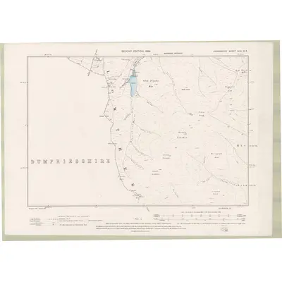 1896 Map of Lanarkshire Sheet XLIX.SE, 1899 Print