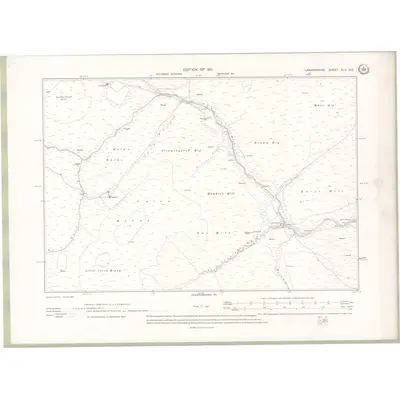 1909 Map of Lanarkshire Sheet XLV.NE, 1911 Print