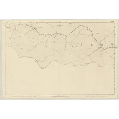 1859 Map of Lanarkshire, Sheet XLV, 1864 Print