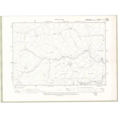 1909 Map of Lanarkshire Sheet XLV.SE, 1912 Print
