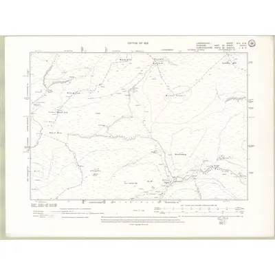 1909 Map of Lanarkshire Sheet XLV.SW, 1912 Print