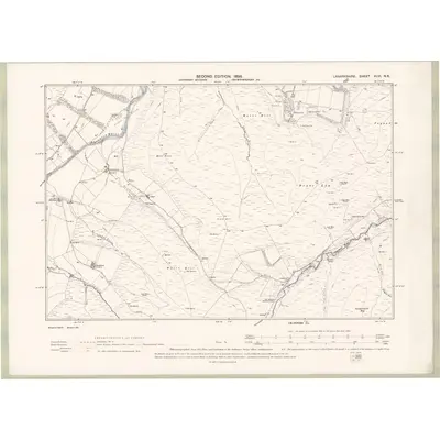1896 Map of Lanarkshire Sheet XLVI.NE, 1898 Print