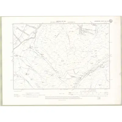 1909 Map of Lanarkshire Sheet XLVI.NE, 1912 Print