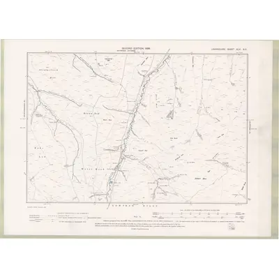 1896 Map of Lanarkshire Sheet XLVI.SE, 1899 Print
