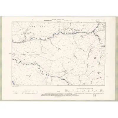 1896 Map of Lanarkshire Sheet XLVII.NE, 1898 Print