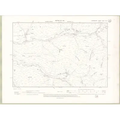 1909 Map of Lanarkshire Sheet XLVII.NE, 1912 Print