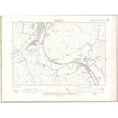 1909 Map of Lanarkshire Sheet XLVII.NW, 1912 Print