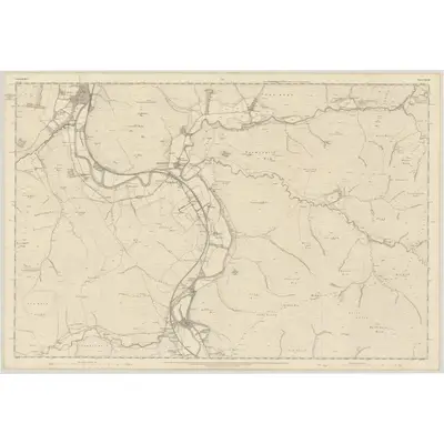 1859 Map of Lanarkshire, Sheet XLVII, 1864 Print