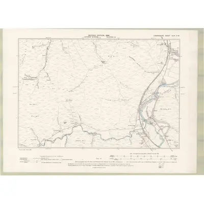 1894 Map of Lanarkshire Sheet XLVII.SW, 1898 Print