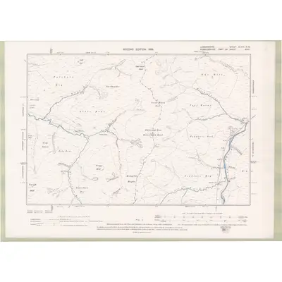 1896 Map of Lanarkshire Sheet XLVIII.NW, 1899 Print