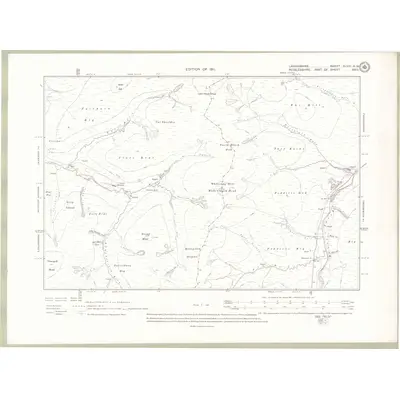 1909 Map of Lanarkshire Sheet XLVIII.NW, 1911 Print