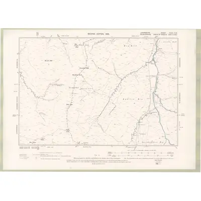 1896 Map of Lanarkshire Sheet XLVIII.SW, 1899 Print